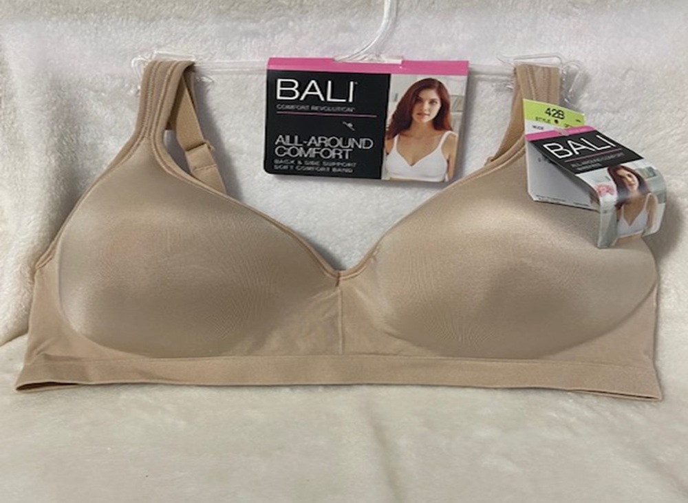 Bali All-Around Comfort Bra ~ Style 3463 ~ NWT ~ Wirefree ~ Size 42B ~ Nude
